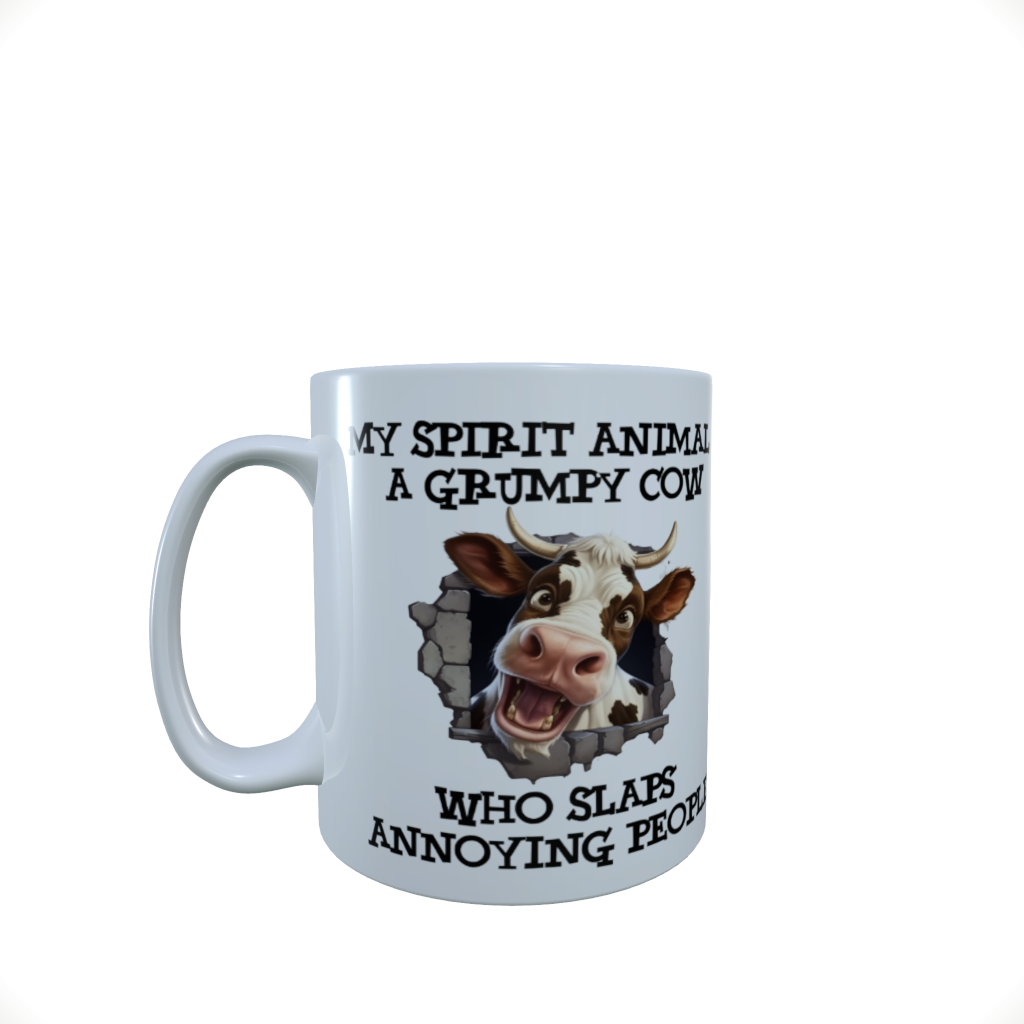 Cow - My Spirit Animal Is ... Ceramic Mug, Cow Mug, Cow Latte